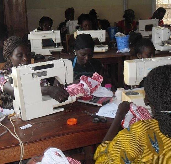 Woman sewing